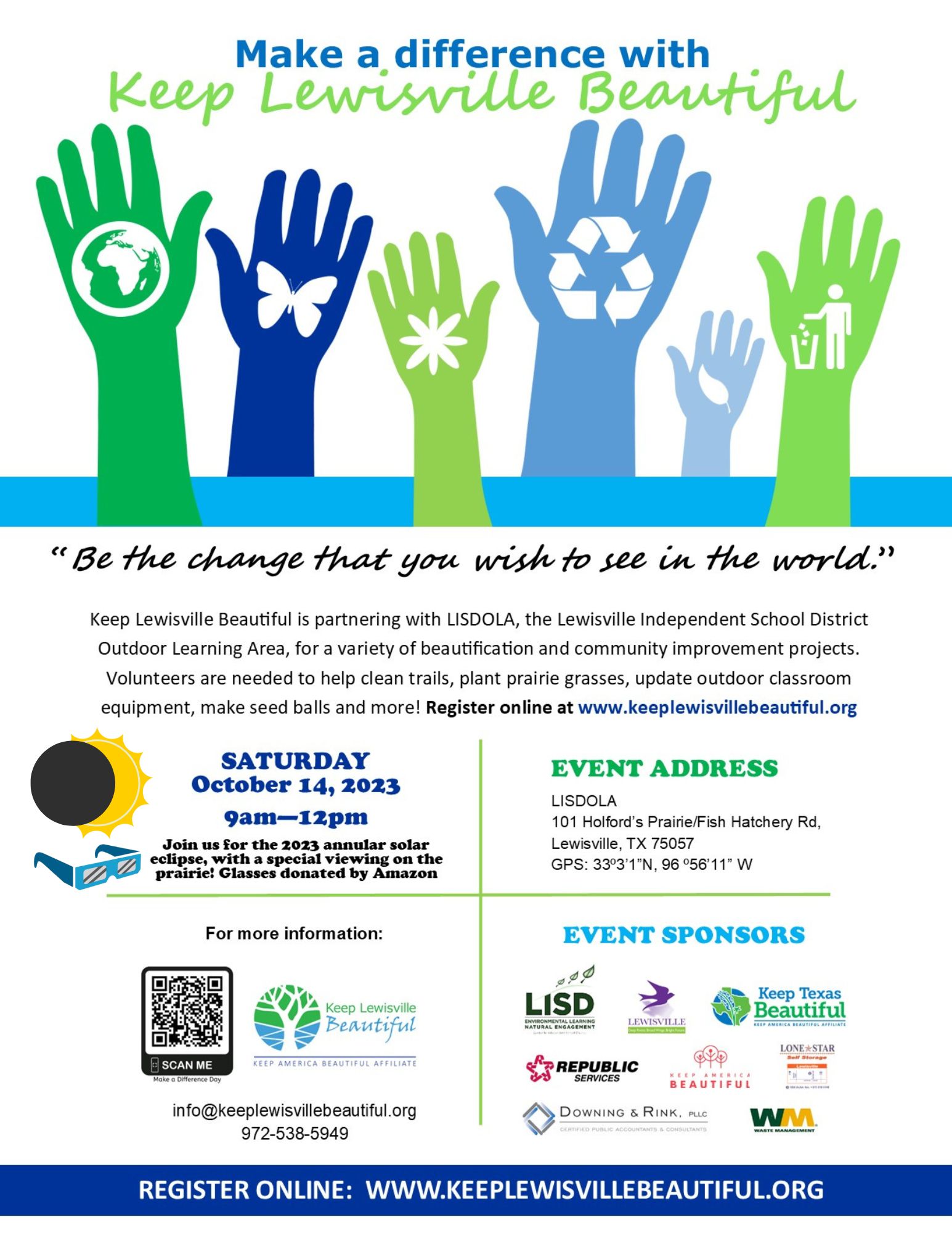 Make A Difference Day – Keep Lewisville Beautiful